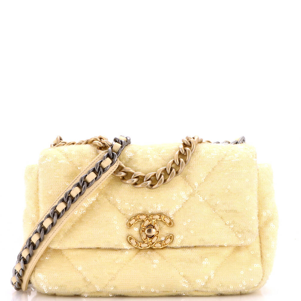 Chanel Medium 19 Flap Bag Quilted Sequins